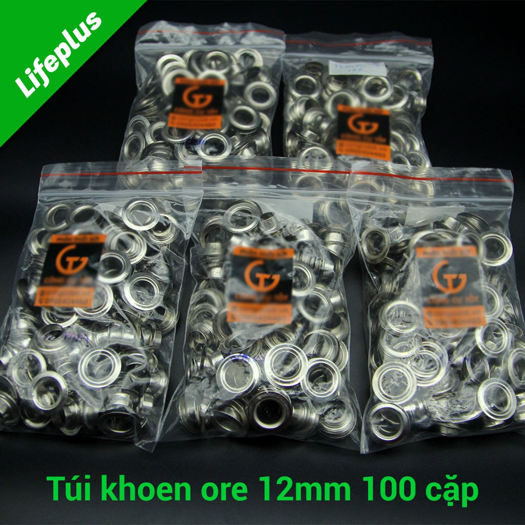 Khoen ore 12mm túi 100 cặp