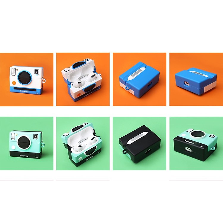 Case Airpods - Ốp Airpods 1/2/3  - Máy ảnh Polarbear