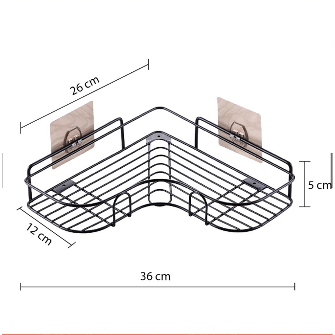 Kệ Góc Tam Giác Đa Năng Dán Tường Siêu Dính Phù Hợp Với Nhà Tắm, Bếp
