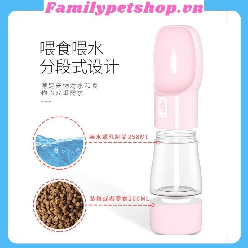 Bình nước di động cho chó mèo sử dụng khi đi dạo-đi du lịch-familypetshop.vn