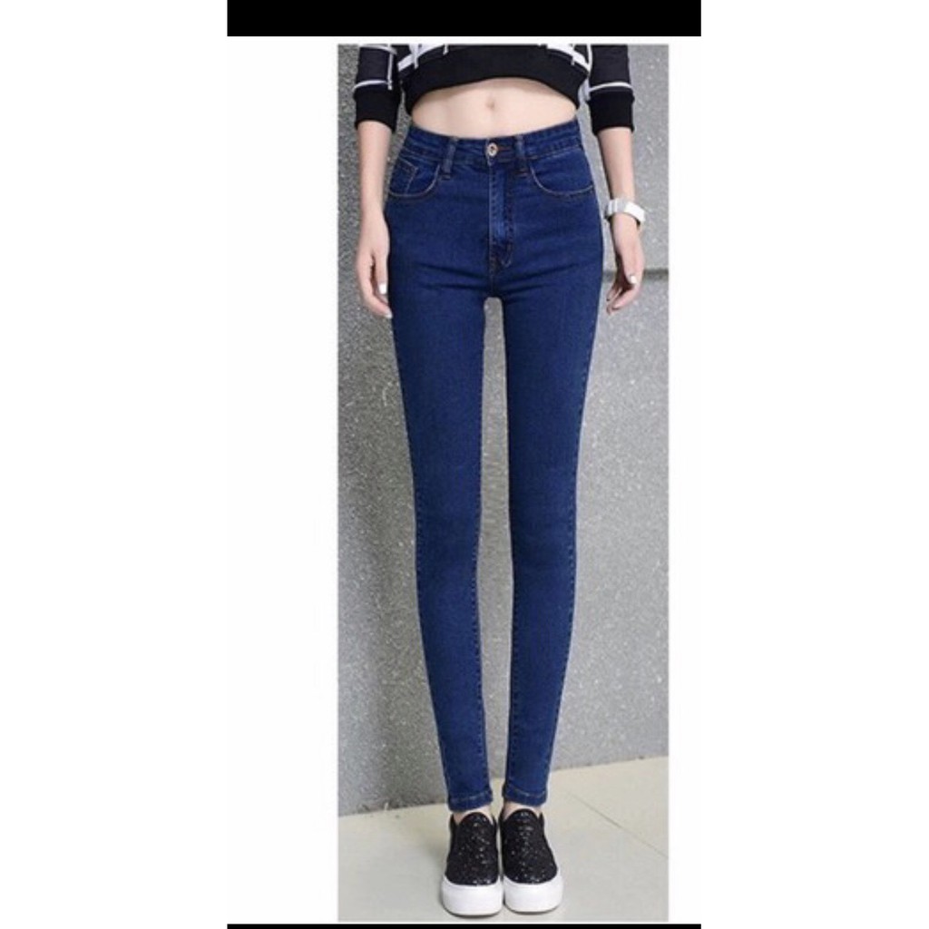 Quần jean nữ co giãn lưng cao nhiều màu👖👖trơn | BigBuy360 - bigbuy360.vn