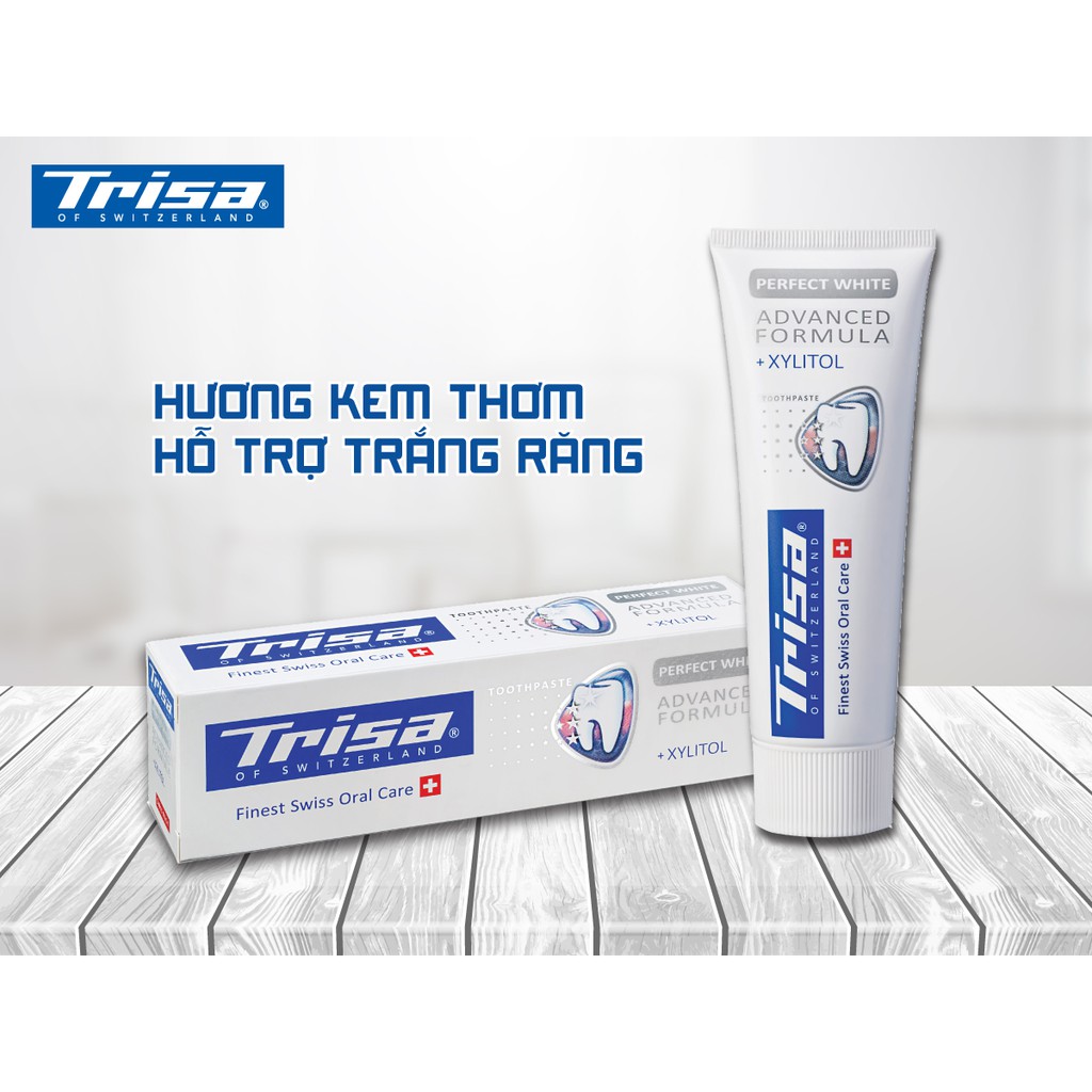 Kem Đánh Răng Trisa Perfect White 75ml Từ Thụy Sỹ