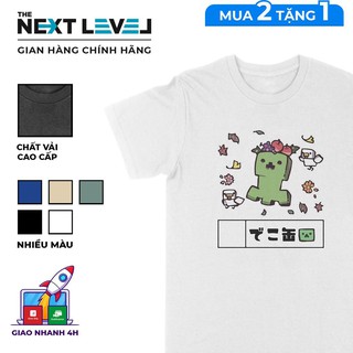 Áo thun Creeper - Minecraft Unisex THE NEXT LEVEL - Cotton 100% 5 màu nam nữ - BT0053