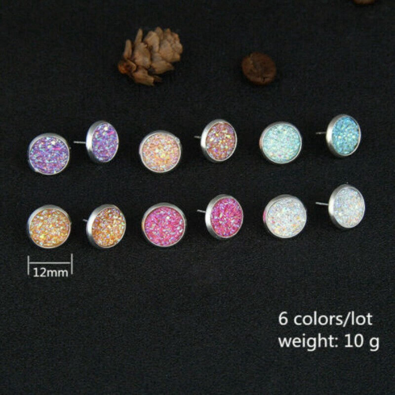 Set 6 Đôi Khuyên Tai Đính Đá Thời Trang Cho Nữ