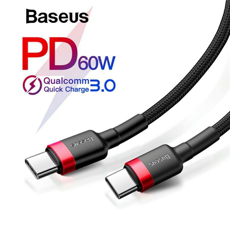 Cáp sạc nhanh &amp; truyền data tốc độ cao cho Smartphone/ Tablet / Macbook/ Laptop Type C  - Baseus Cafule C to C PD
