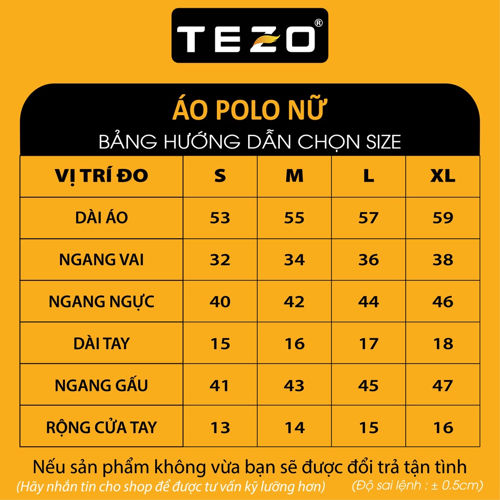 Áo polo nữ bo thiết kế in ngực TEZO trẻ trung năng động 2202APDT16