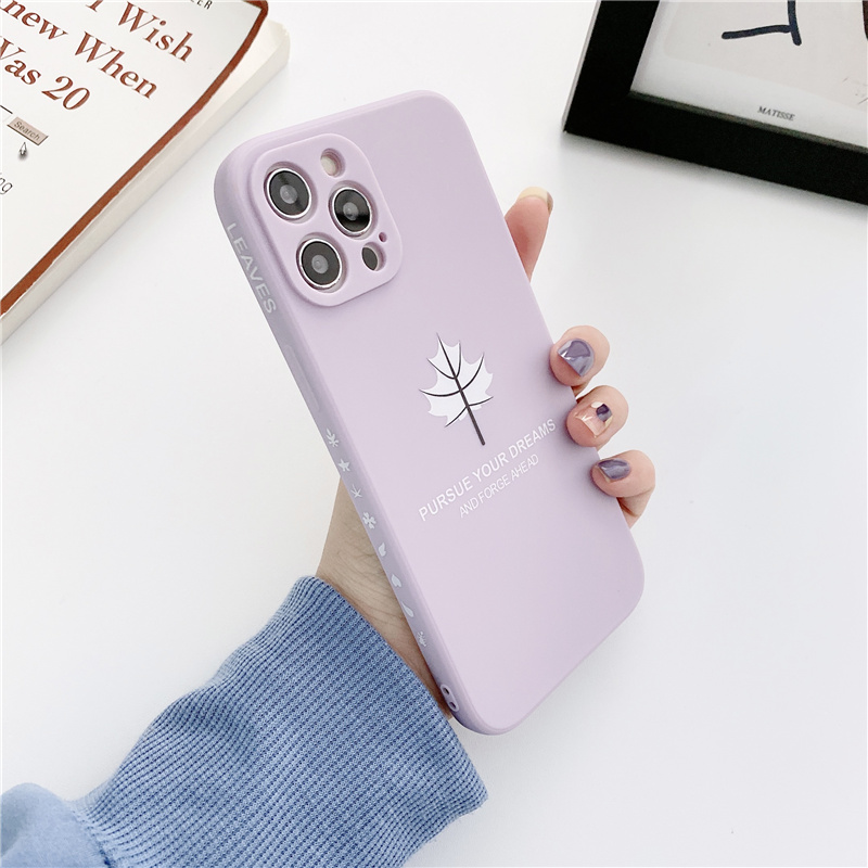 iPhone 11 12 Pro Max Side Cube Straight Side TPU Case Phone Cover