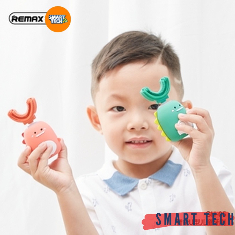 Bàn chải điện cho bé Remax U Plus, Bàn chải điện trẻ em chữ U cho bé từ 2-9 tuổi - Giúp bé vệ sinh răng miệng hiệu quả