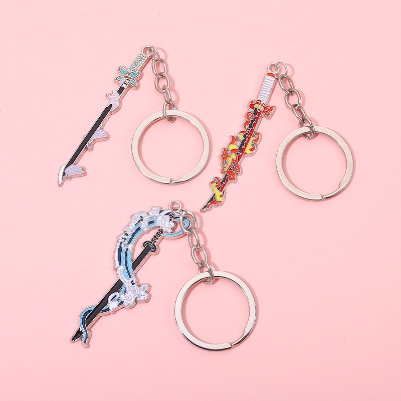 Móc Khóa Kim Loại Hình Anime Ghost Slayer Làm Quà Tặng Cho Bạn Bè