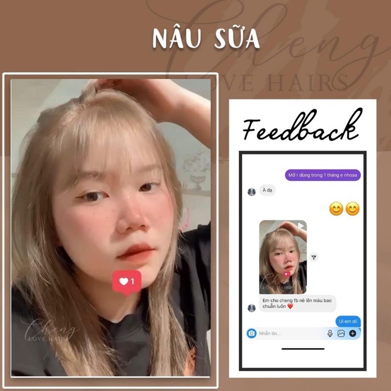 THUỐC NHUỘM TÓC NÂU SỮA - lên từ nền tóc nâu | BigBuy360 - bigbuy360.vn