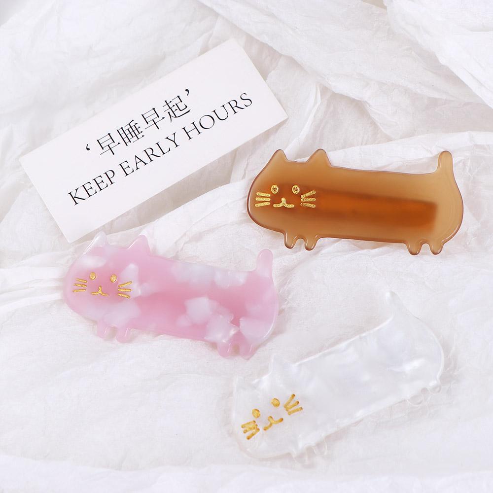 Kẹp Tóc Nhựa Hình Mèo Hoạt Hình Phong Cách Hàn Quốc Ngọt Ngào VANES1 Dành Cho Bạn Nữ