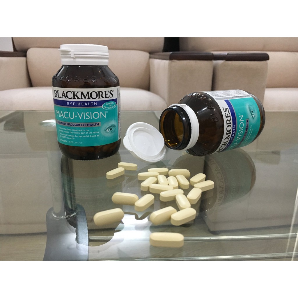 Uống Bổ Mắt Blackmores Macu-Vision Của Úc Lọ 125 viên tăng cường thị lực mắt cận
