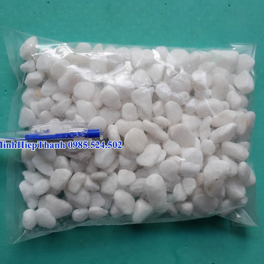 1kg sỏi trắng trang trí chậu cây cảnh, tiểu cảnh