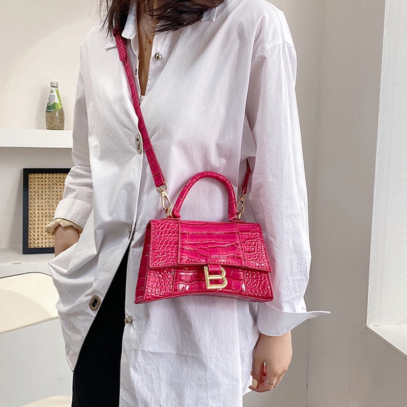 Túi xách IELGY họa tiết da cá sấu đơn màu phong cách Hàn Quốc dành cho nữ