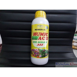 Humic acid 322 ( 1 lit) phân bón lá NPK sinh học kích thích bộ rể phát triển mạnh, bông to, trái lớn