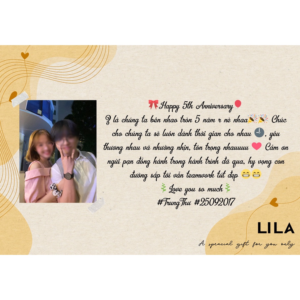 Hộp quà cho áo và Thiệp thiết kế theo yêu cầu - LILA