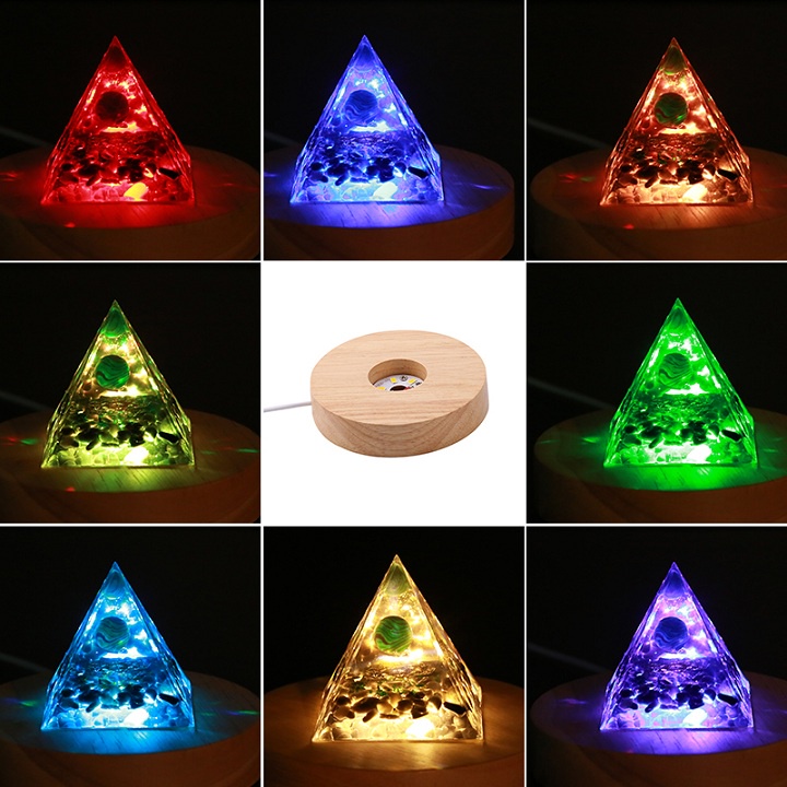 Máy tạo năng lượng Kim tự tháp Orgonite Chữa bệnh Chakra Reiki Thiền định Đá pha lê Orgone Accumulator Thu thập trang trí may mắn