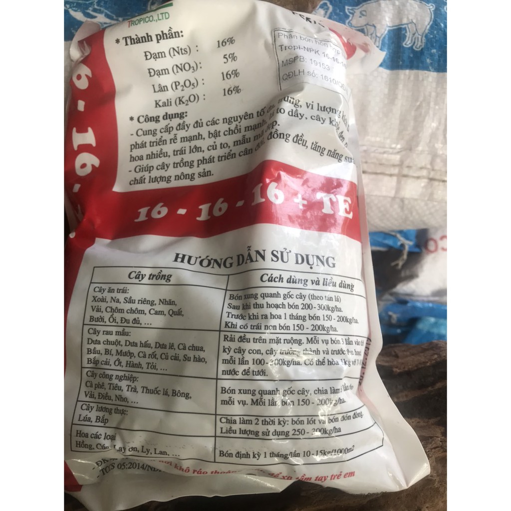 Phân bón cao cấp NPK 16-16-16 +TE
