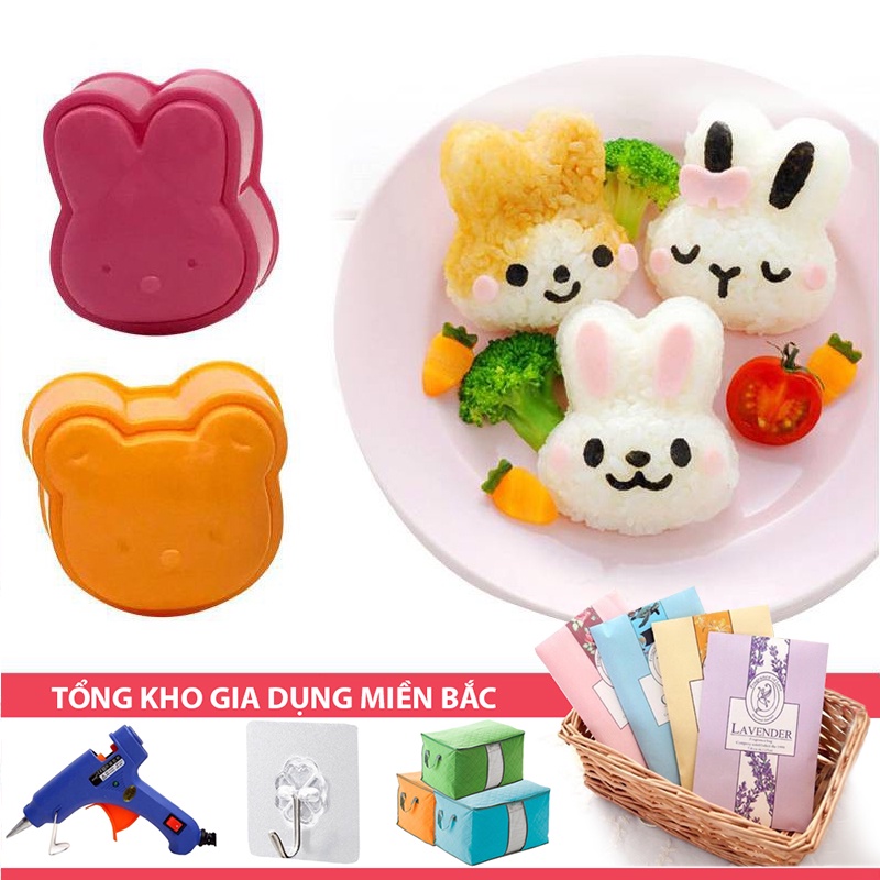 [Tổng Kho Sỉ] Khuôn Làm Cơm Nhật Bento Con Thỏ, Gấu CDS1189