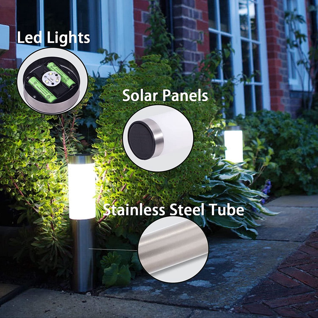 Đèn LED Năng Lượng Mặt Trời Hình Trụ Chống Thấm Nước Trang Trí Lối Đi Sân Vườn / Lối Đi Ngoài Trời / Trang Trí Sân Vườn