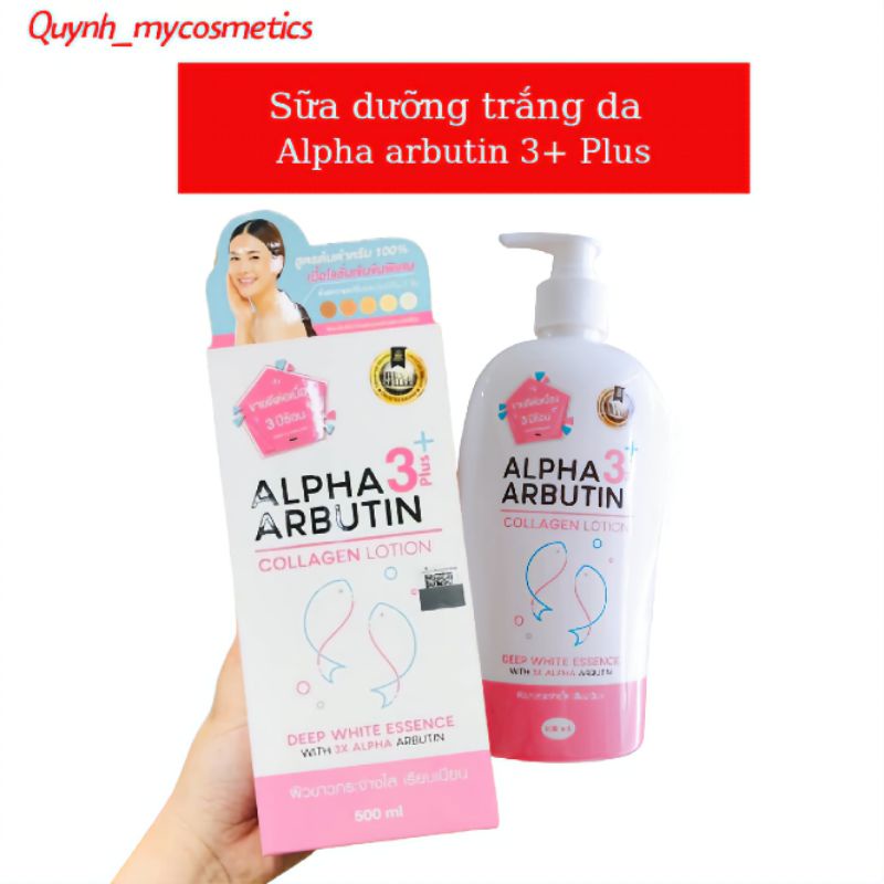 Sữa dưỡng thể trắng da Alpha Arbutin 3+ 500ml chuẩn thái - Mẫu mới nhất