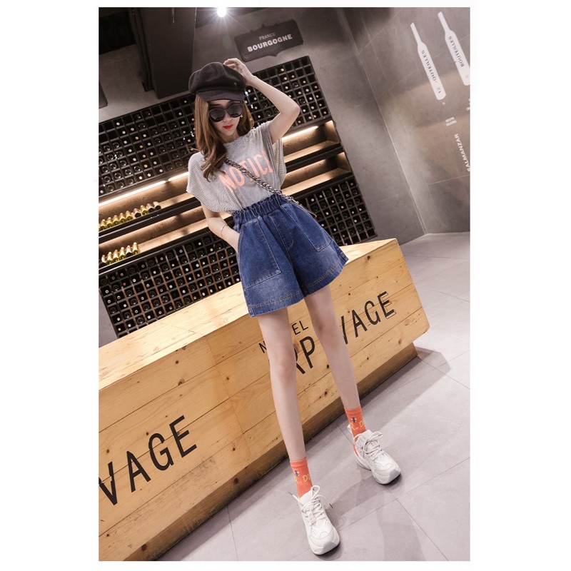quần short big size màu xanh lưng thun túi xéo size 75-95kg