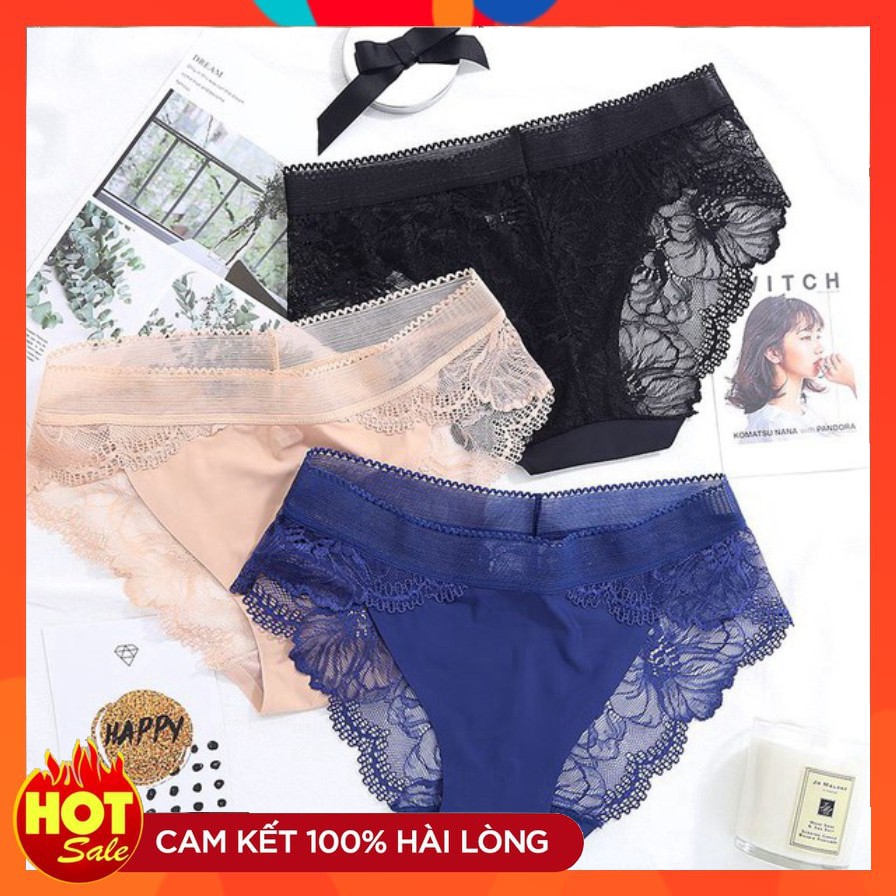 Quần Lót Ren Victoria Không Viền Không Đường May ⚜️FREESHIP⚜️Quần Lót Lọt Khe Sexy Su Ren Hoa Tàng Hình Thông Hơi | BigBuy360 - bigbuy360.vn