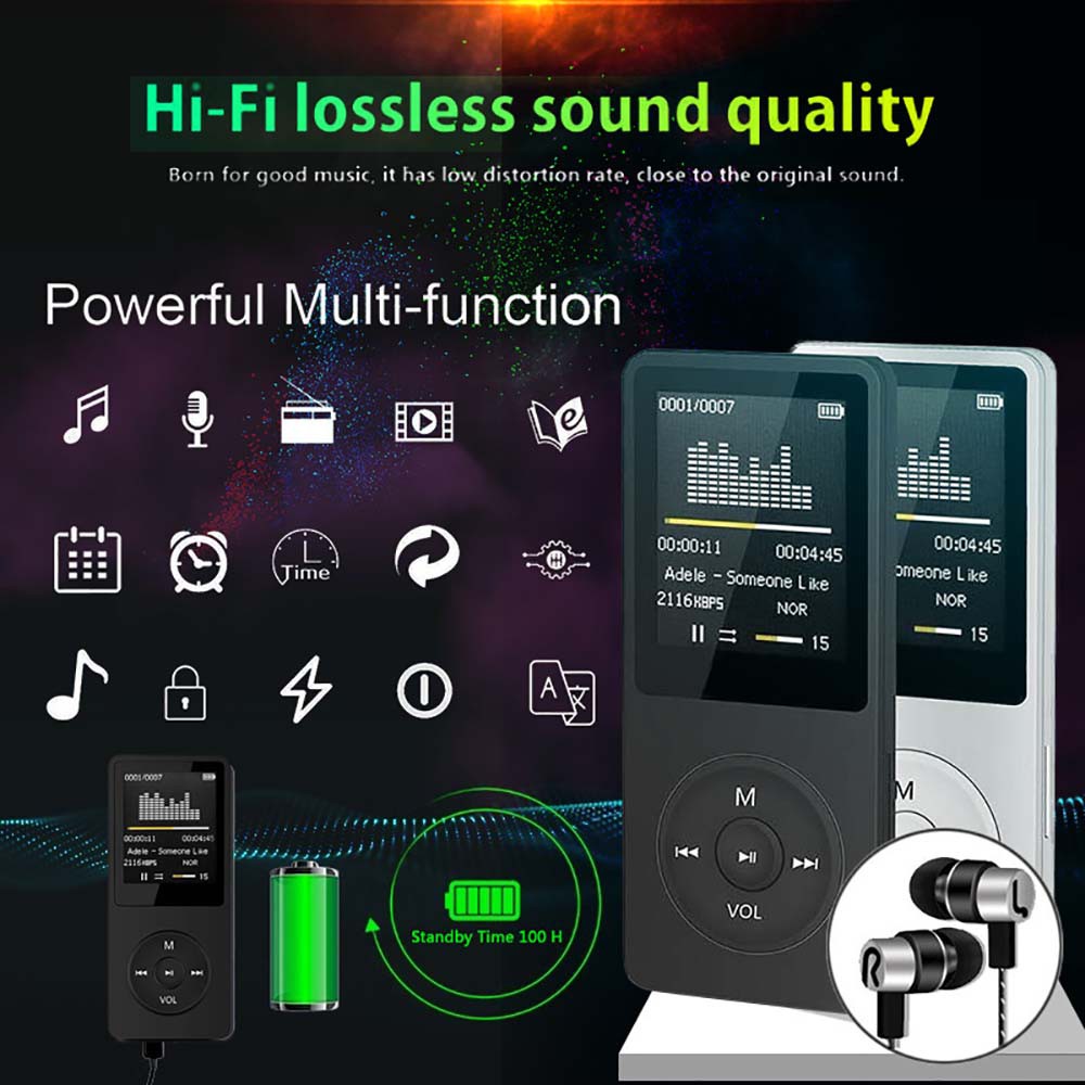 Máy Nghe Nhạc Mp3 Mp4 Màn Hình 1.8 "tft Có Chức Năng Ghi Âm