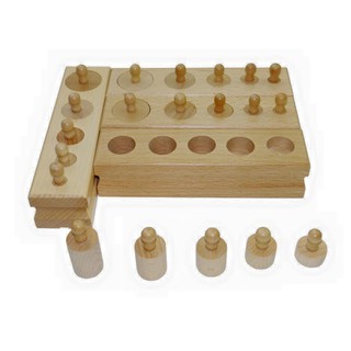 Đồ chơi gỗ thông minh Set 4 bộ núm trụ Montessori