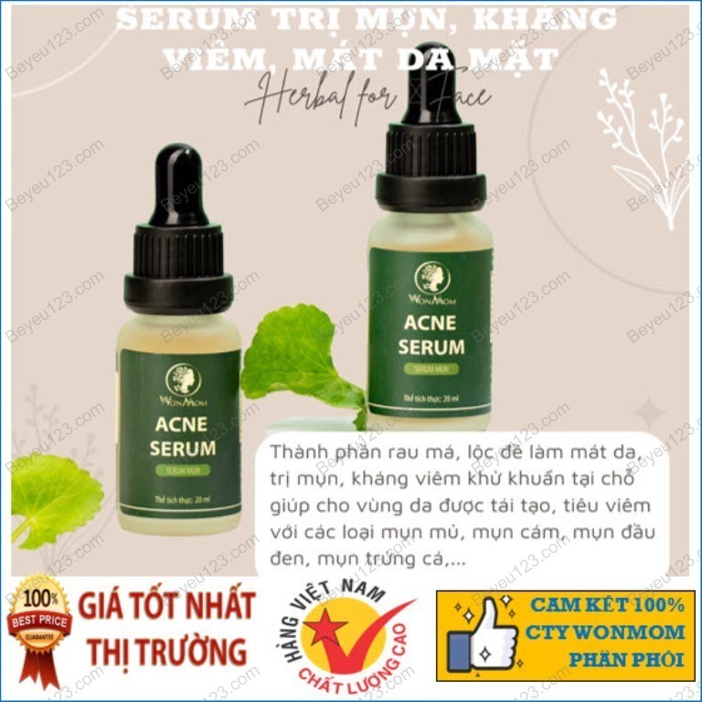 Combo Serum và Kem Dưỡng Da Mụn Wonmom - Cho Mẹ Bầu Và Sau Sinh - Việt Nam CW