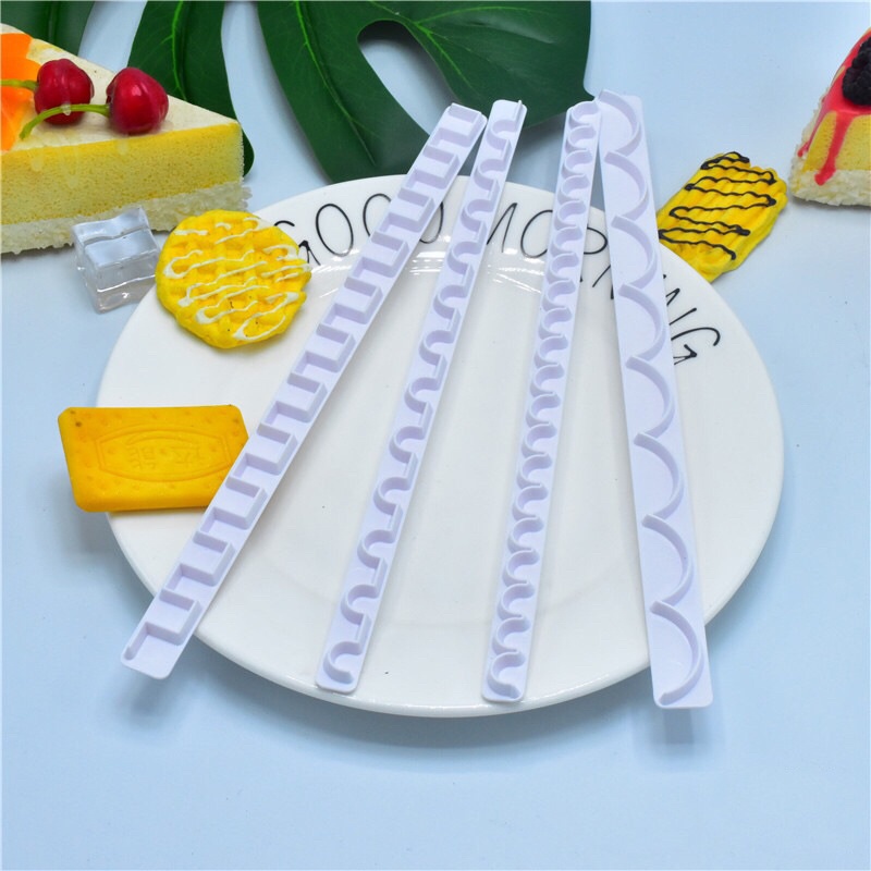 Khuôn tạo hình viền mũ bánh bao thần tài, viền váy, khuôn làm viền fondant trang trí bánh kem