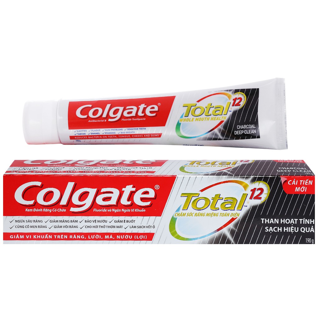 Kem Đánh Răng Colgate Total Charcoal 190g