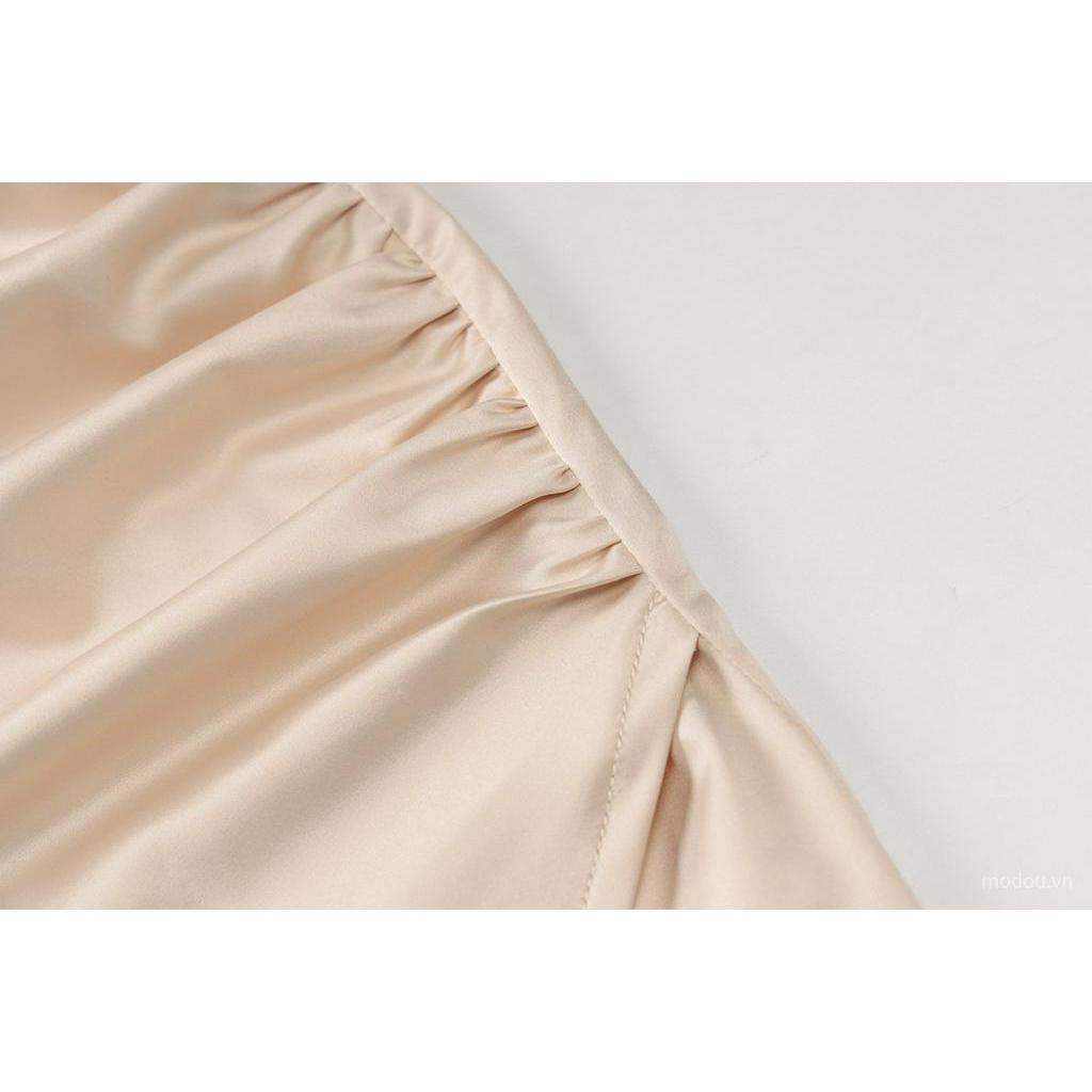 Đầm cổ vuông tay dài thanh lịch hợp thời trang cho nữ