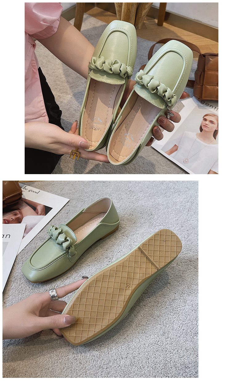 Giày Lười Mũi Vuông Phong Cách Ulzzang Cho Nữ | BigBuy360 - bigbuy360.vn