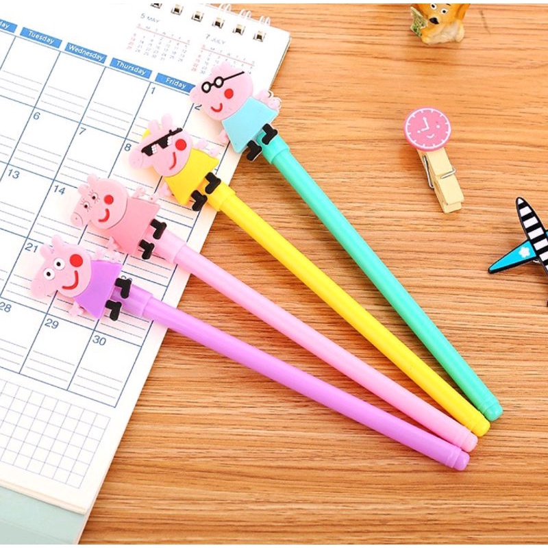 bút mực đen gia đình heo peppa 🐷