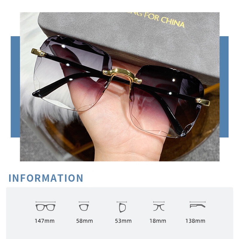 Kính Mát Không Gọng Chống Tia UV Nhiều Màu Sắc