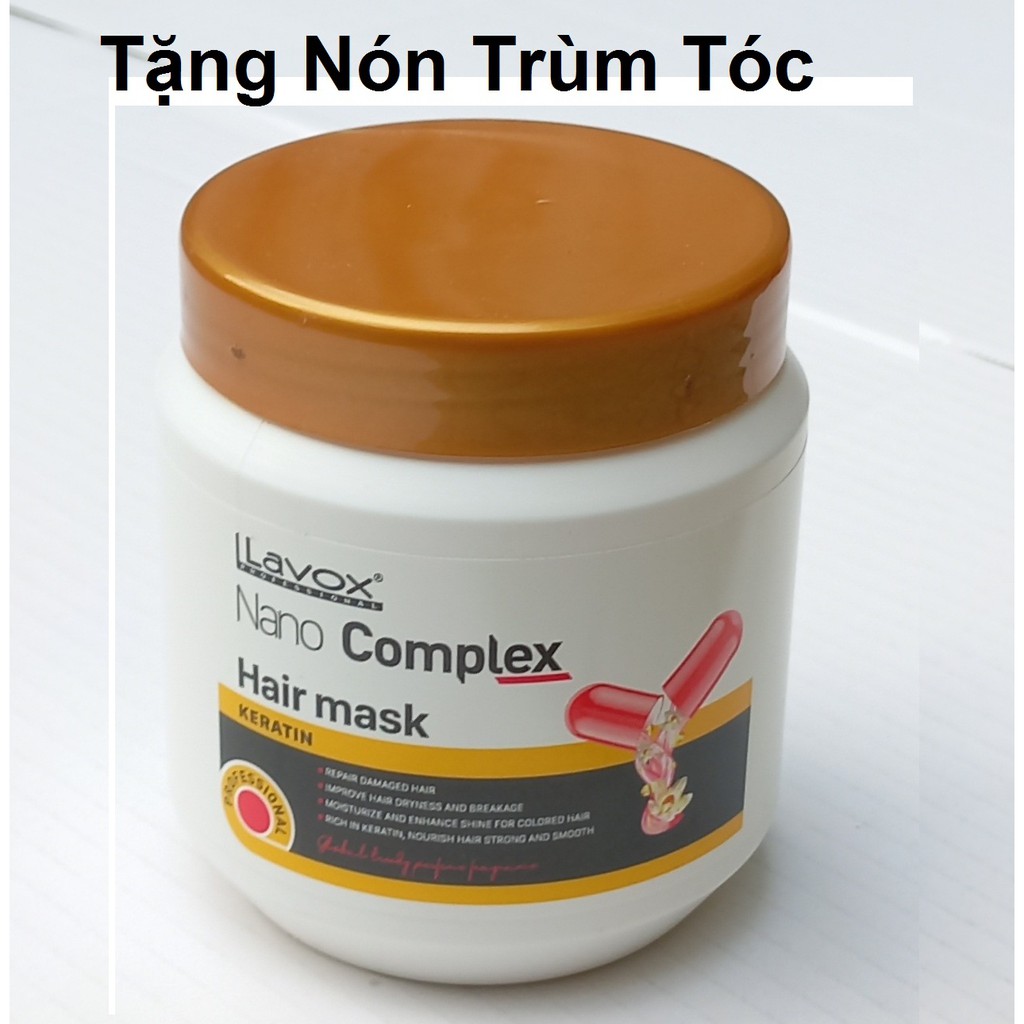 kem hấp dầu ủ tóc phục hồi tóc hư tổn nặng Lavox Nano Complex Hair mask Keratin (tặng nón trúm) | BigBuy360 - bigbuy360.vn