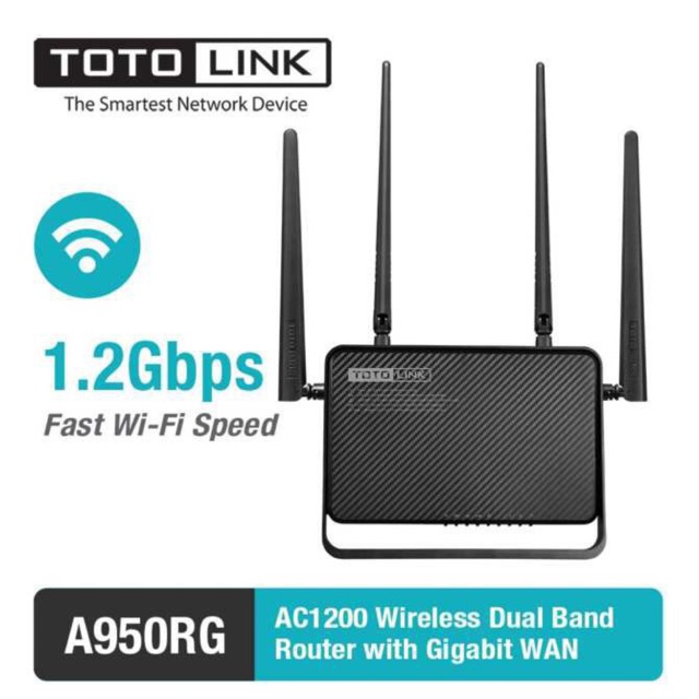 Phát Wifi TOTOLINK A950RG - 1200Mbps 4  Anten à chính Hãng