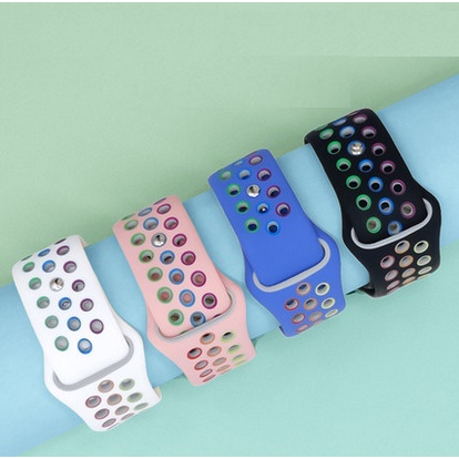 Dây Đeo Bằng Silicone Mềm Thoáng Khí Cho Đồng Hồ Thông Minh Apple Watch 41 / 40 / 38mm 49 / 45 / 44 / 42mm Ultra / 8 / 7 / SE / 6 / 5 / 4 / 3 / 2 / 1