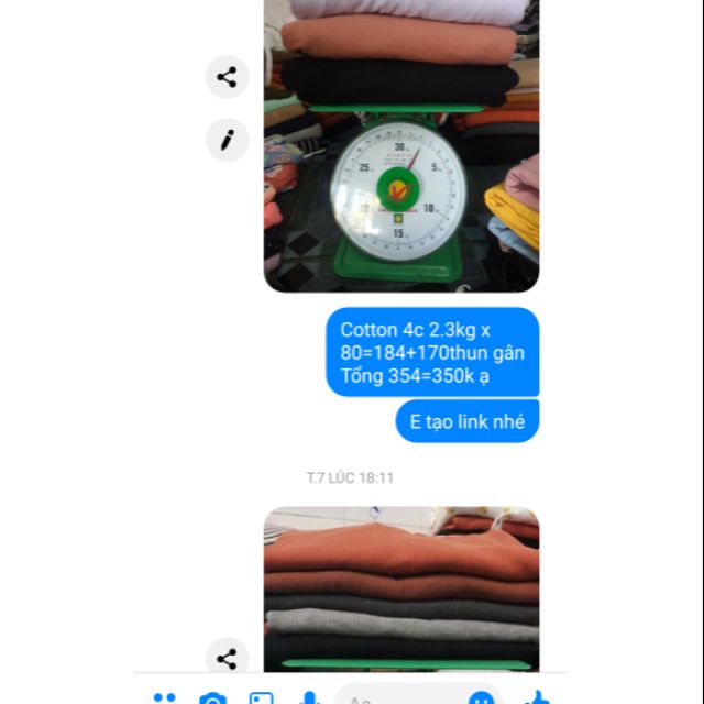 Vải cotton và thun gân
