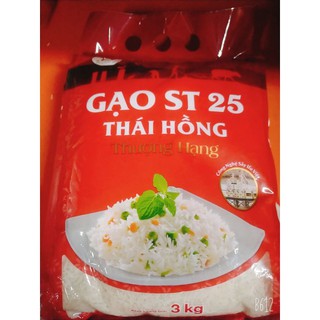 GẠO ST25 THÁI HỒNG THƯỢNG HẠNG PHÚ HẢI TÚI 3KG