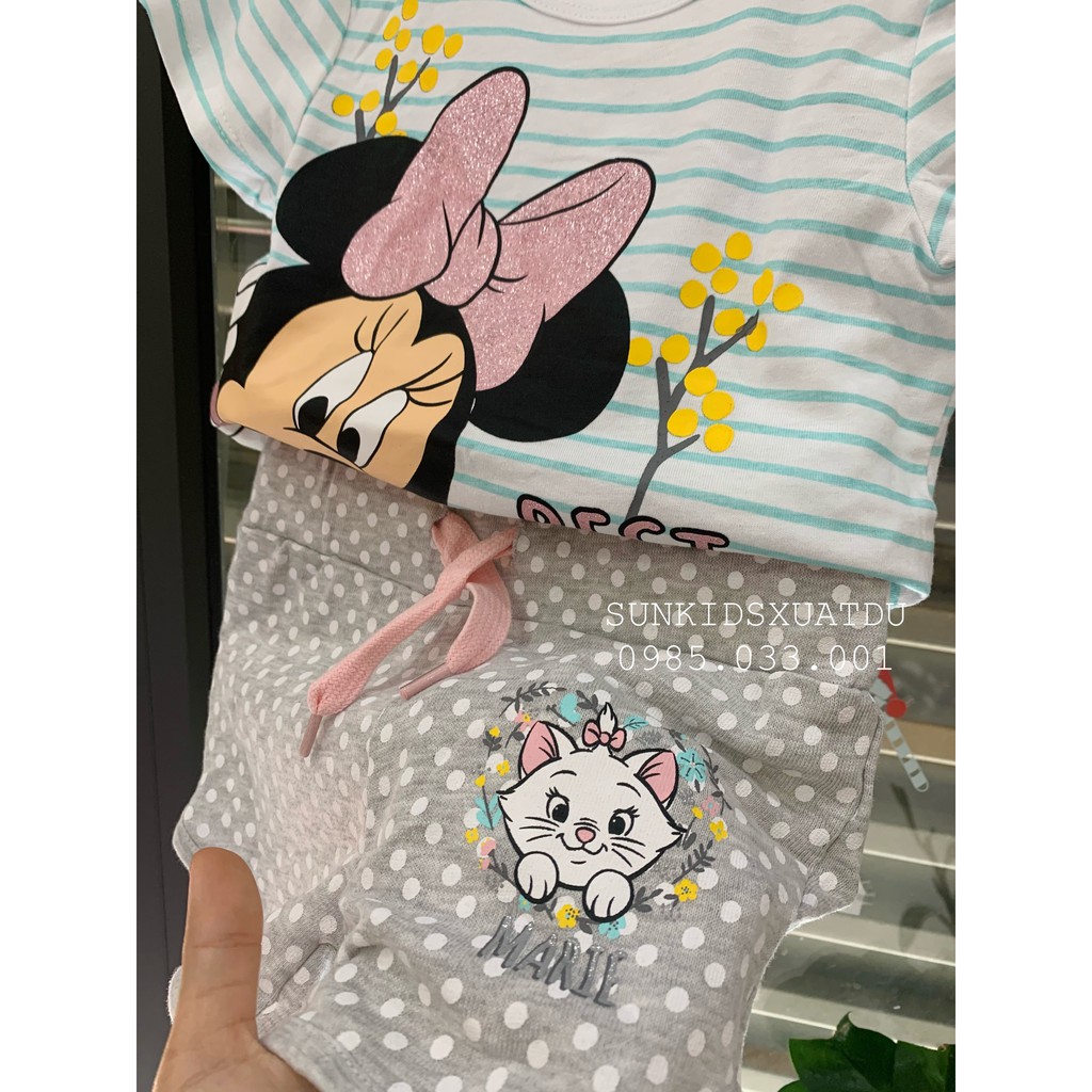Bộ bé gái Dis. ney Mickey xanh