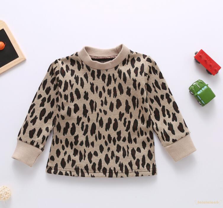 Áo Sweater Tay Dài Hoạ Tiết Da Báo Cho Bé