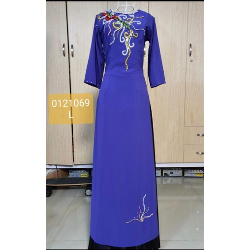 Áo Dài Mẹ lụa chifon đính kim sa