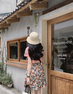 SET ÁO PHÔNG PHỐI CHÂN VÁY MIDI