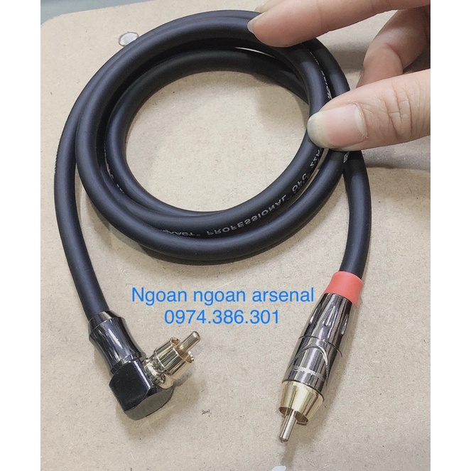 Dây tín hiệu Coaxial AV RCA cong bẻ góc chất lượng