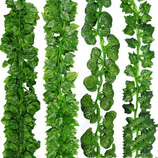 Cây nhân tạo dài tường lá xanh cây leo hoa dây leo / mô phỏng cây phong đỏ cây thường xuân treo tường vòng hoa / sân nhà sân vườn trang trí đám cưới mây nhựa