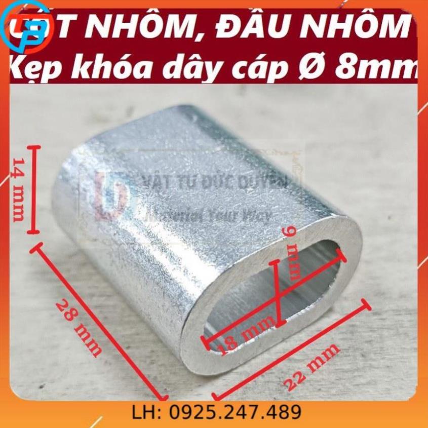 Cốt nhôm đầu nhôm khóa dây cáp[ Phi 8mm ] CÁP THÉP Thái Bình VinàN