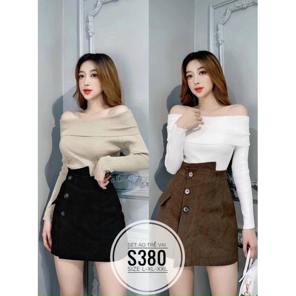 [ MÂY BIGSIZE ] Set áo trễ vai Hot tiktok Bigsize60-90kg