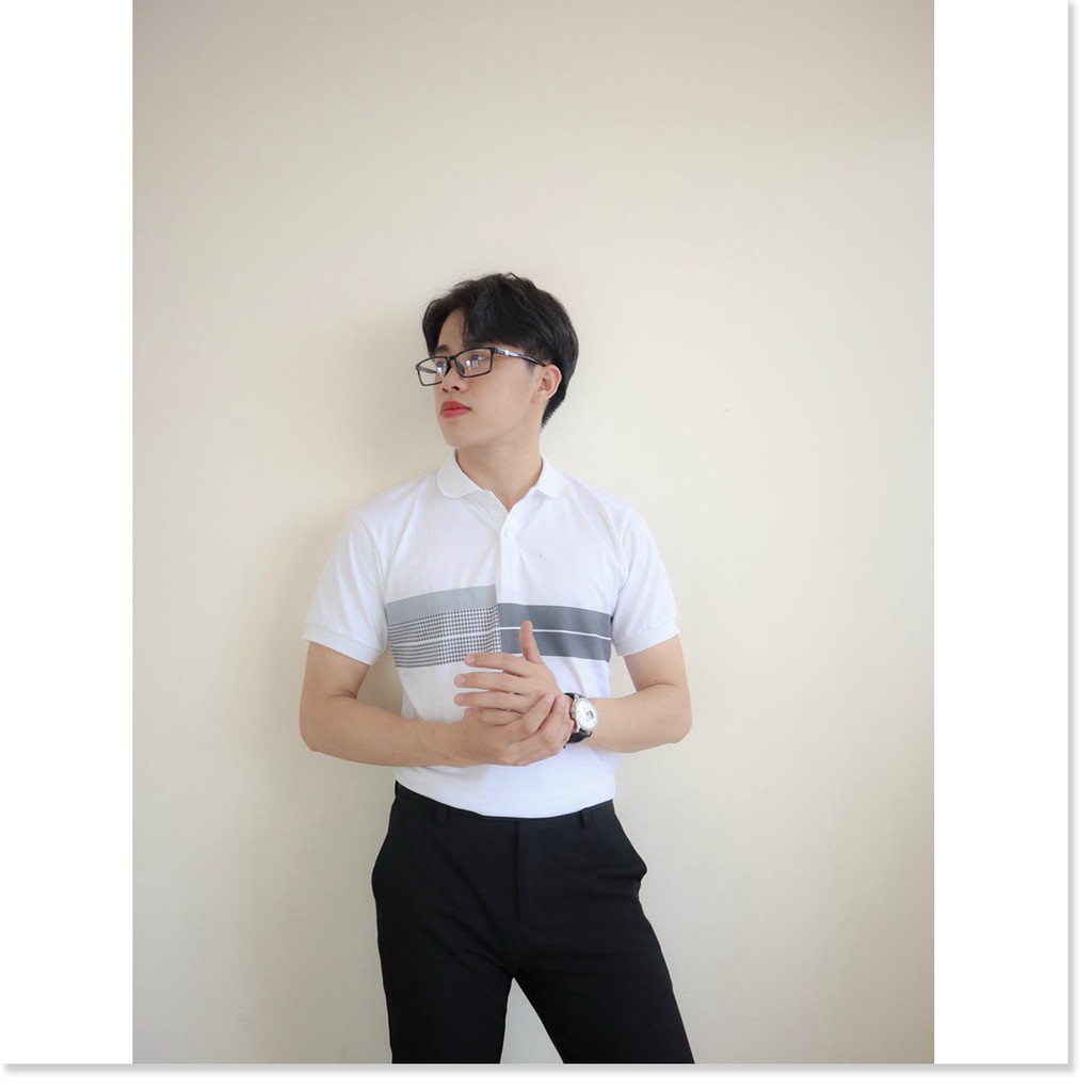 Áo thun cổ trụ ngắn tay tôn dáng chuẩn body KME FASHION